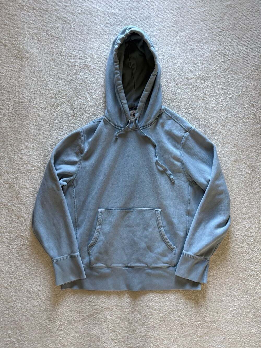 Champion x Todd Snyder Mens Pullover Hoodie XL Blue Garment Dyed Sweatshirt